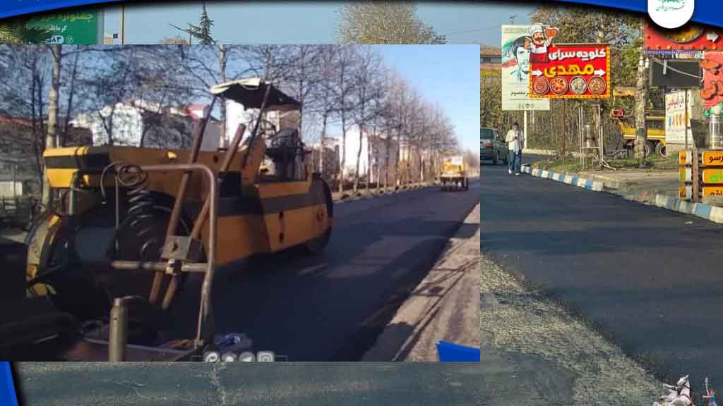 ادامه روند روکش آسفالت در کوچه های سطح شهر فومن