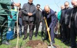 کاشت نهال از سوی استاندار گیلان به نیابت از امام شهید